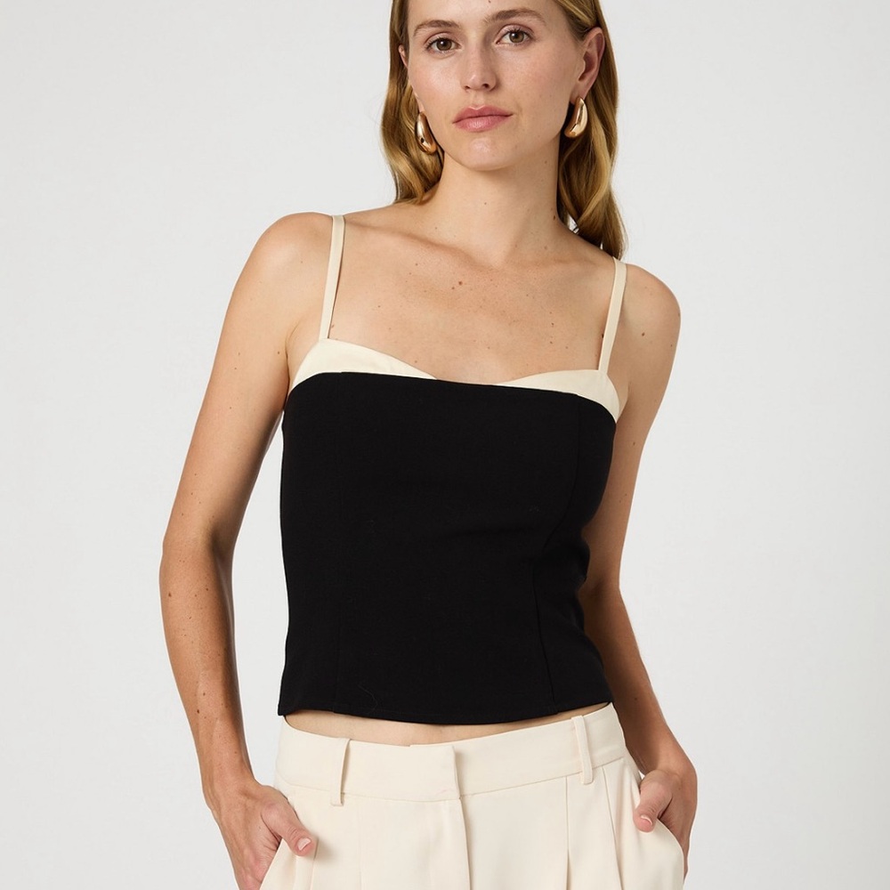 New with tags NWT - French Connection - Azra Twill Corset Top size 8